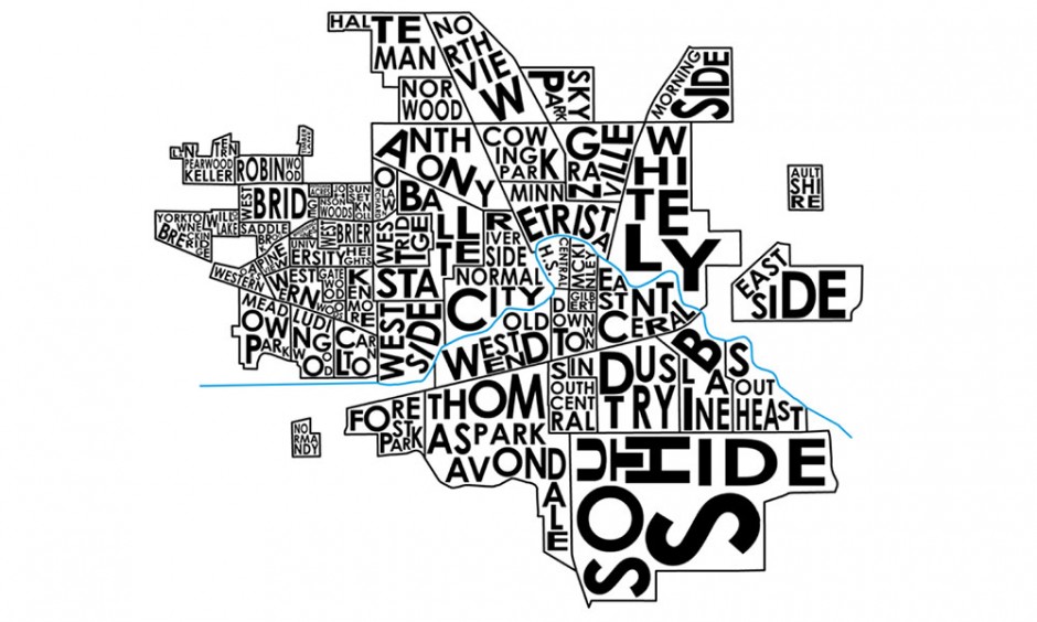 Muncie Neighborhoods Graphic Map