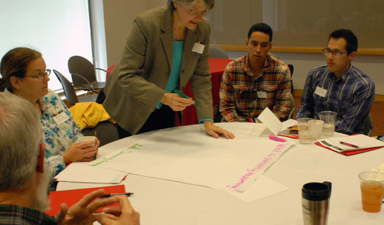 Food Summit participants collaborating on a breakout