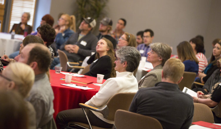 Tables of participants at the food summit