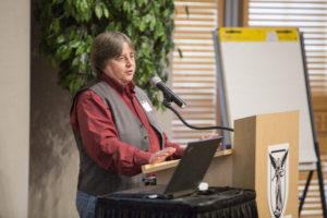 Presenter speaking at the food summit