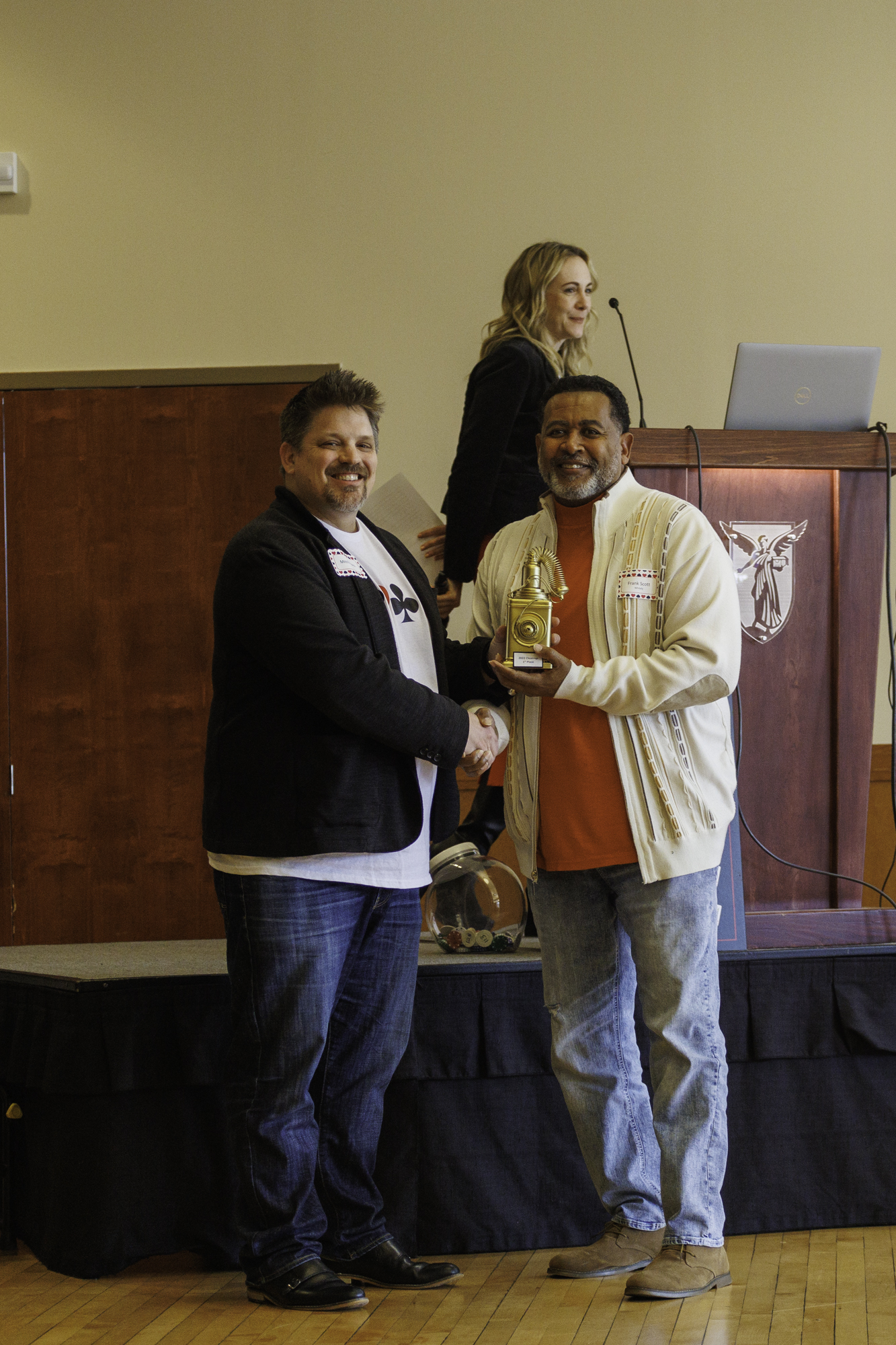 Awarding the first place prize