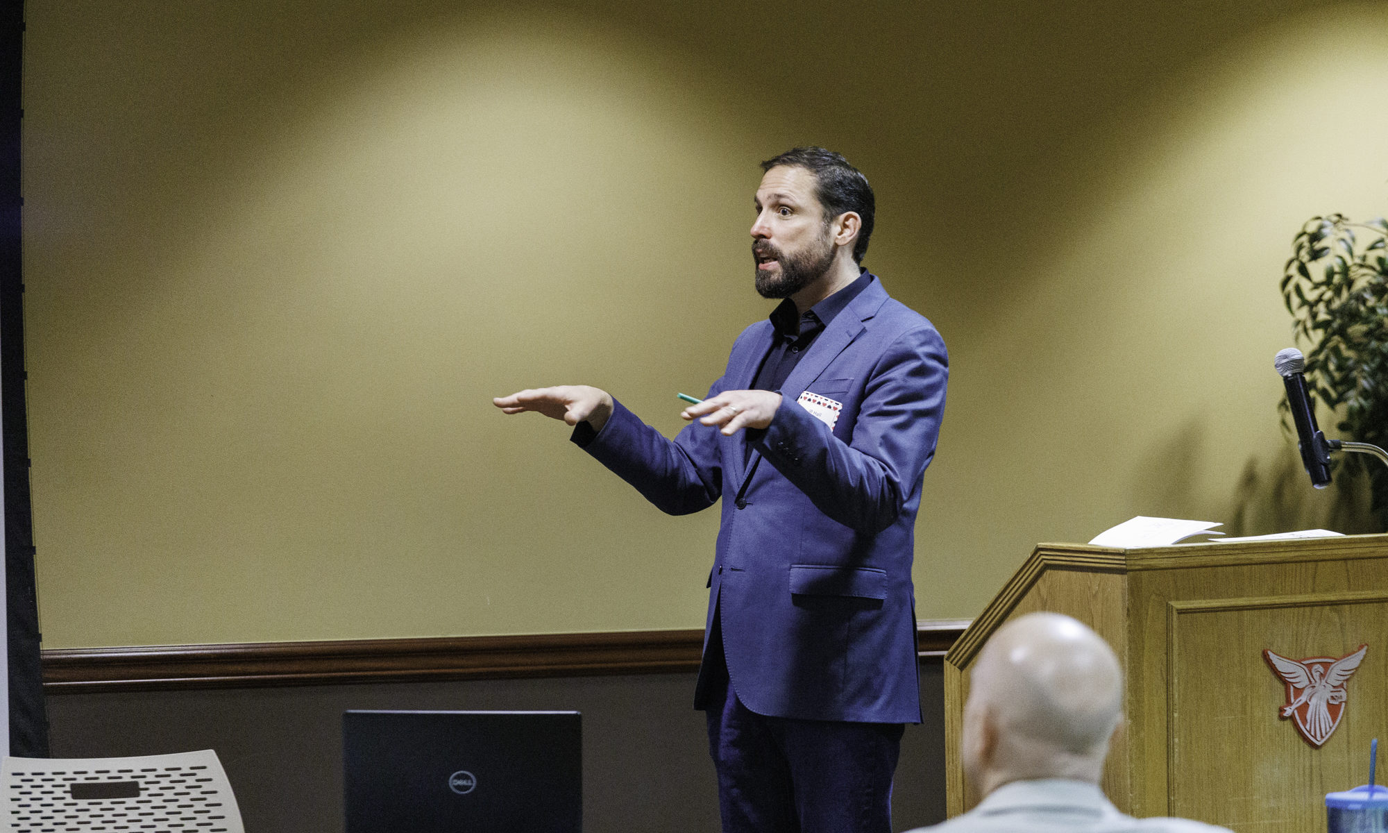 JP Hall speaking about the Halteman project at the 2023 IDEA Conference