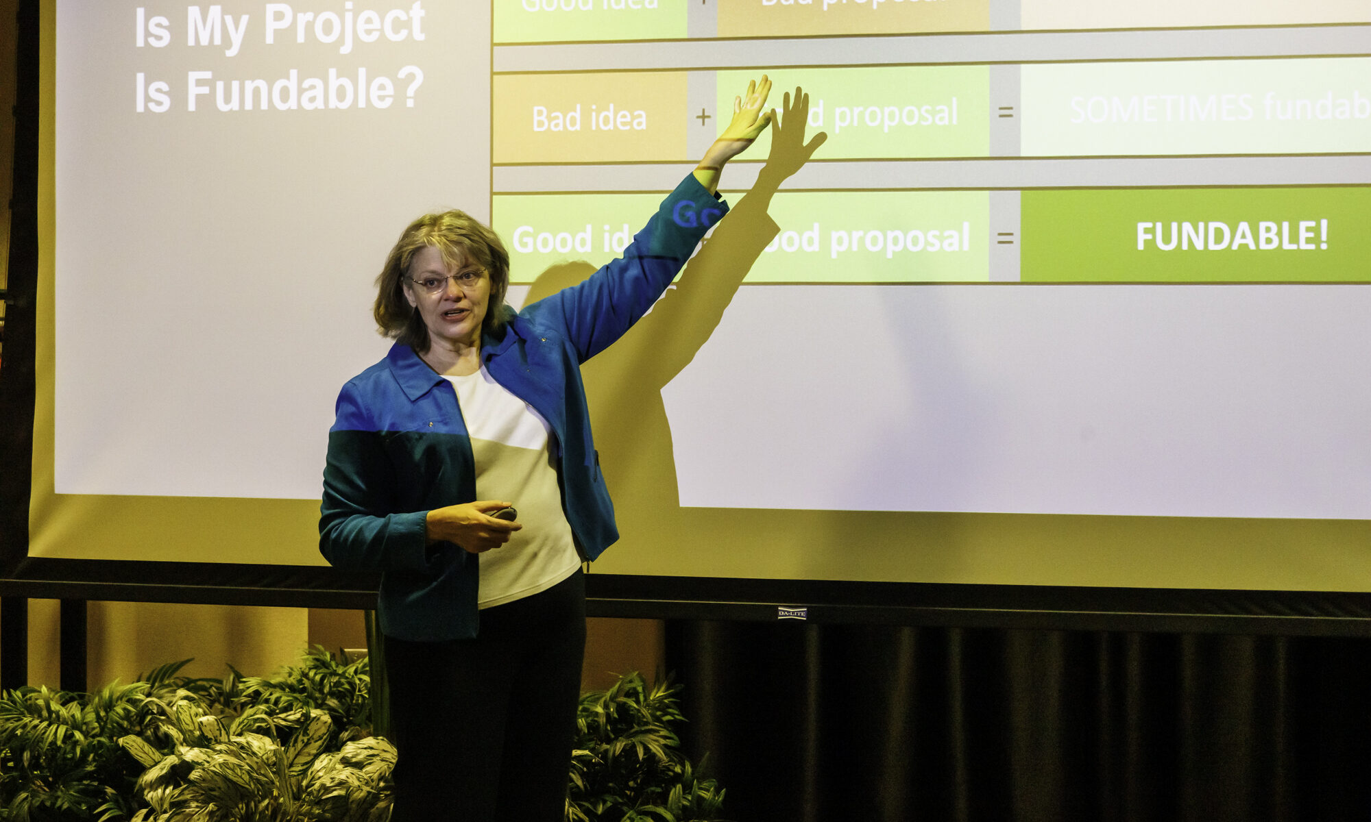 Donna Browne, previous Co-Chair of MAP, leading a popular grants session. Photo by Ty Morton, Tylonius Studio